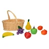 Houten Fruit in Picknickmand, 7dlg.- Outlet