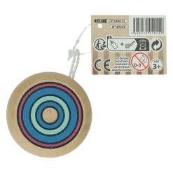 Houten Jojo met Circkels, 5cm- Hot