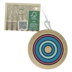 Houten Jojo met Circkels, 5cm- Hot