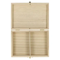 Houten Kaarten Kist met 2 Vakken en Klepdeksel-Playwood Discount