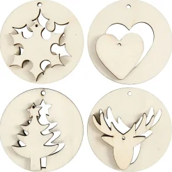 Creativ Company Houten Kersthangers 2in1, 8st. Clearance