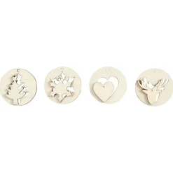 Creativ Company Houten Kersthangers 2in1, 8st. Clearance