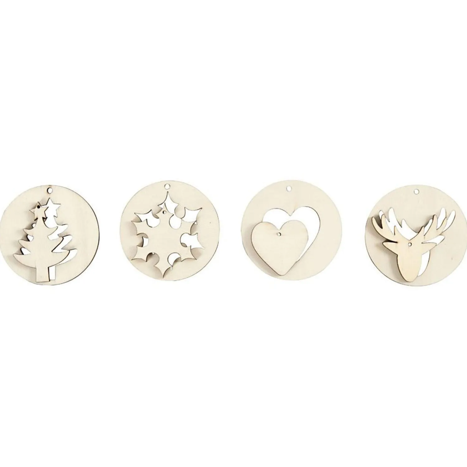 Creativ Company Houten Kersthangers 2in1, 8st. Clearance