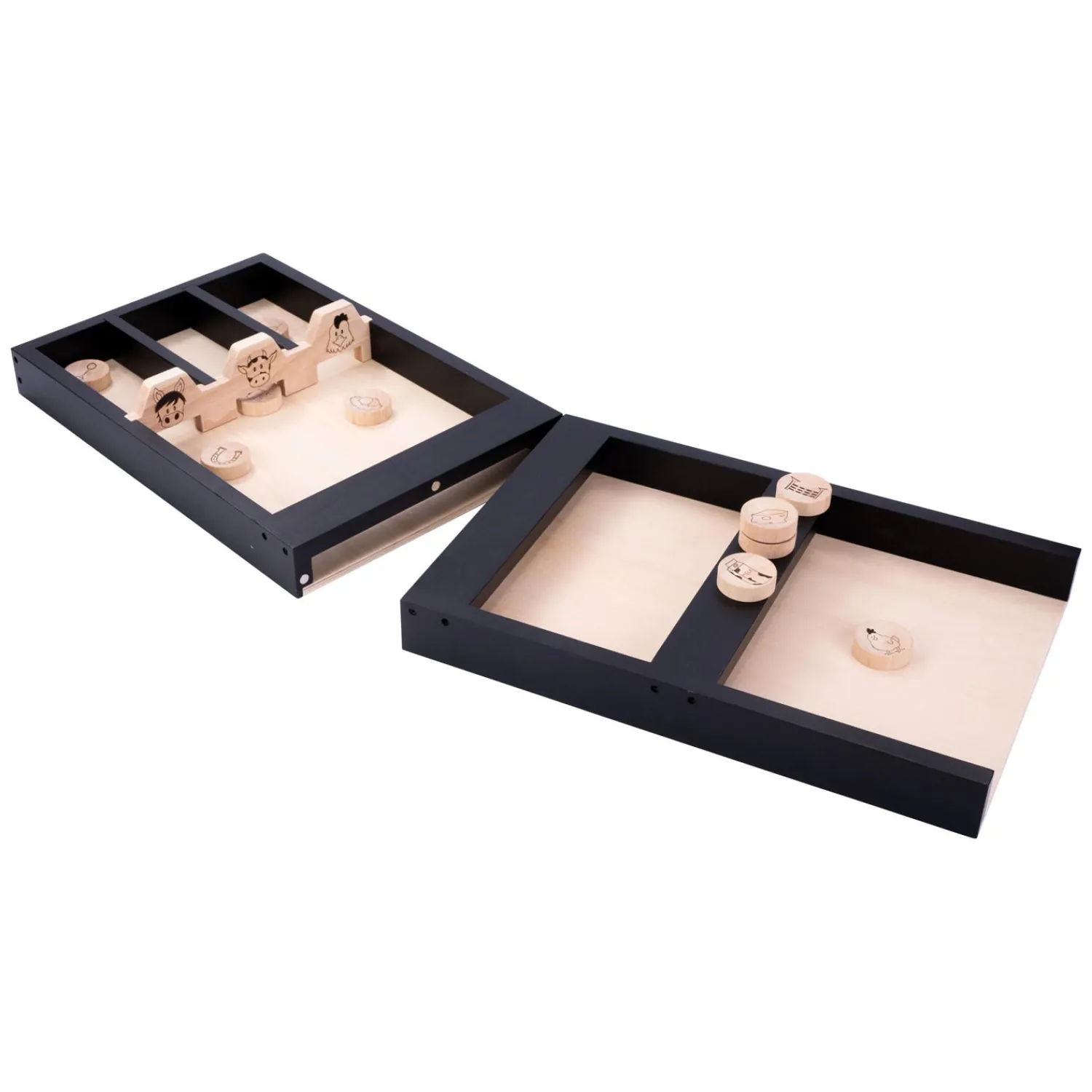 Houten Kinder Sjoelbak Dieren, 80cm Outlet