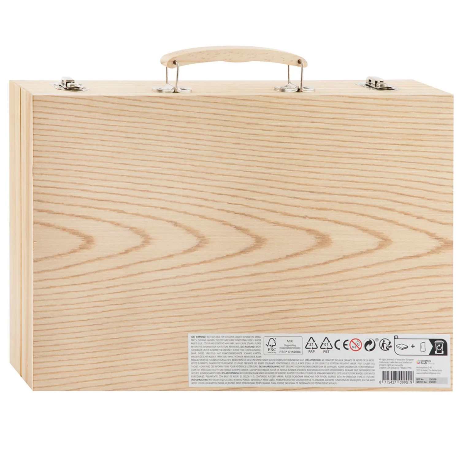 Houten Kleurkoffer FSC, 86dlg.>Creative Craft Group New