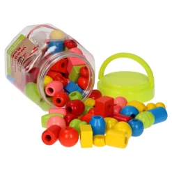 Houten Kralenset, 72st.-