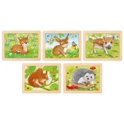 Houten Legpuzzel Bosdieren, 24st>Goki Sale