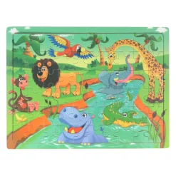 Houten Legpuzzel Wilde Dieren, 60st.-