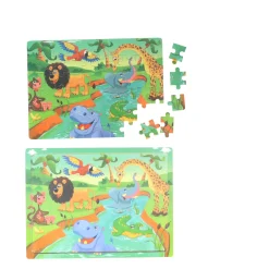 Houten Legpuzzel Wilde Dieren, 60st.-