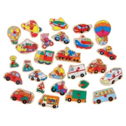 Houten Nopjespuzzel XL - Voertuigen-Joueco Hot
