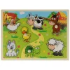 Houten Noppenpuzzel Boerderijdieren, 7st. Sale