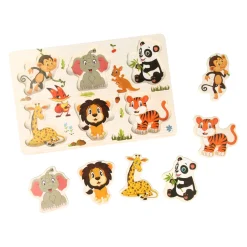 Houten Noppenpuzzel Thema, 6st.- Clearance