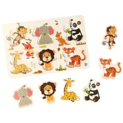 Houten Noppenpuzzel Thema, 6st.- Clearance