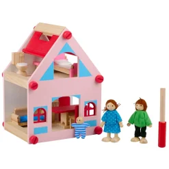 Houten Poppenhuis met Accessoires, 30dlg. Sale