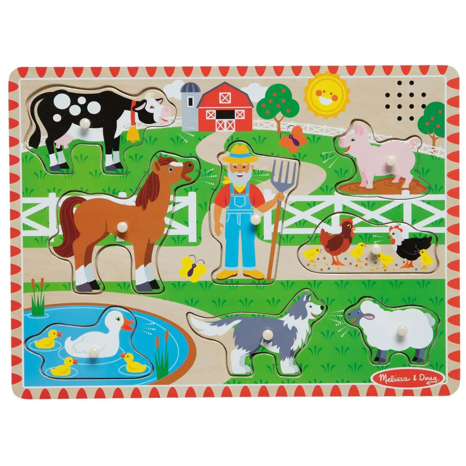 Spin Master Houten Puzzel met Geluiden - Old MacDonald's Boerderij New