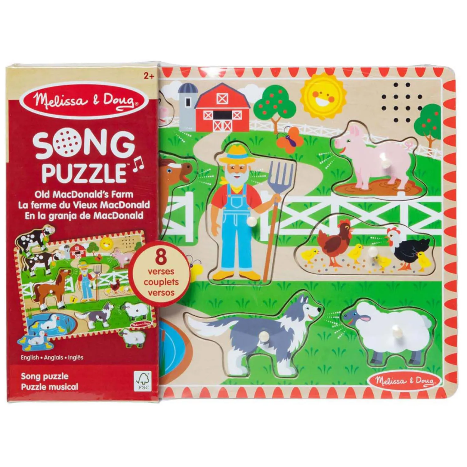 Spin Master Houten Puzzel met Geluiden - Old MacDonald's Boerderij New