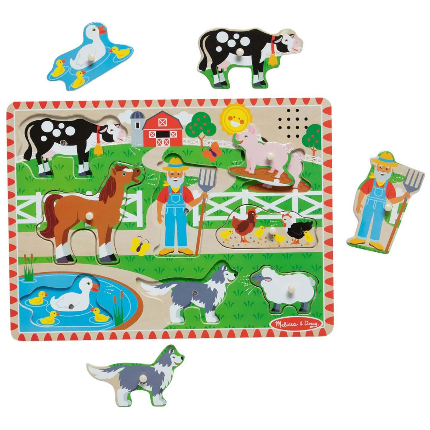 Spin Master Houten Puzzel met Geluiden - Old MacDonald's Boerderij New