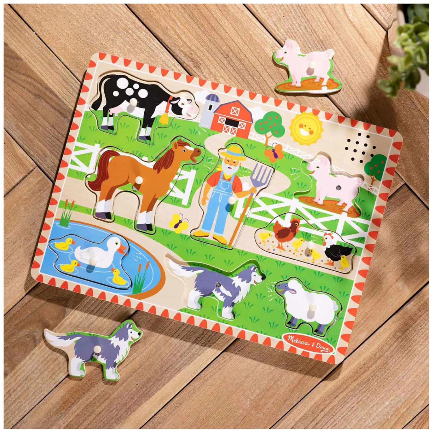 Spin Master Houten Puzzel met Geluiden - Old MacDonald's Boerderij New