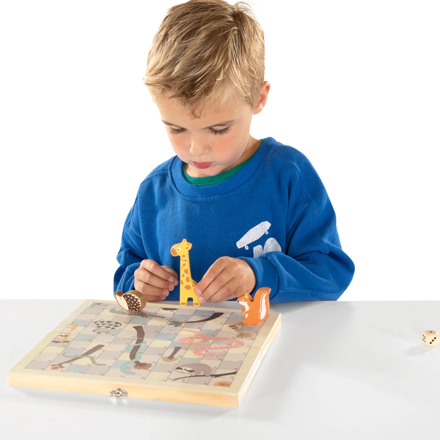 Houten Slangen en Ladders Spel- Online