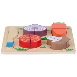 Houten Snijpuzzel Groente, 9st.- Hot