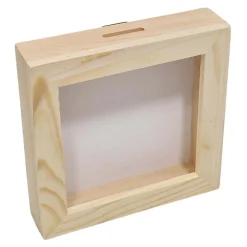 Houten Spaarpot Plexiglas met Witte Achterkant Klein-Playwood Best