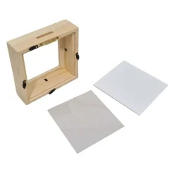 Houten Spaarpot Plexiglas met Witte Achterkant Klein-Playwood Best