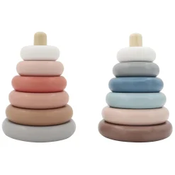 Houten Stapeltoren Pastel, 6dlg.> Clearance