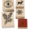 Creativ Company Houten Stempelset Kerstmis, 5dlg. Best