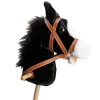 Houten Stokpaard met Geluid - Zwart-Playwood Hot