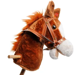 Houten Stokpaard met Geluid Bruin-Playwood Outlet