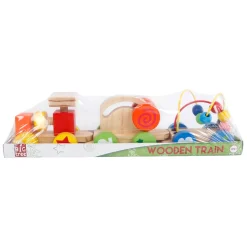 Houten Trein met Activiteiten Wagons, 3dlg.- Hot
