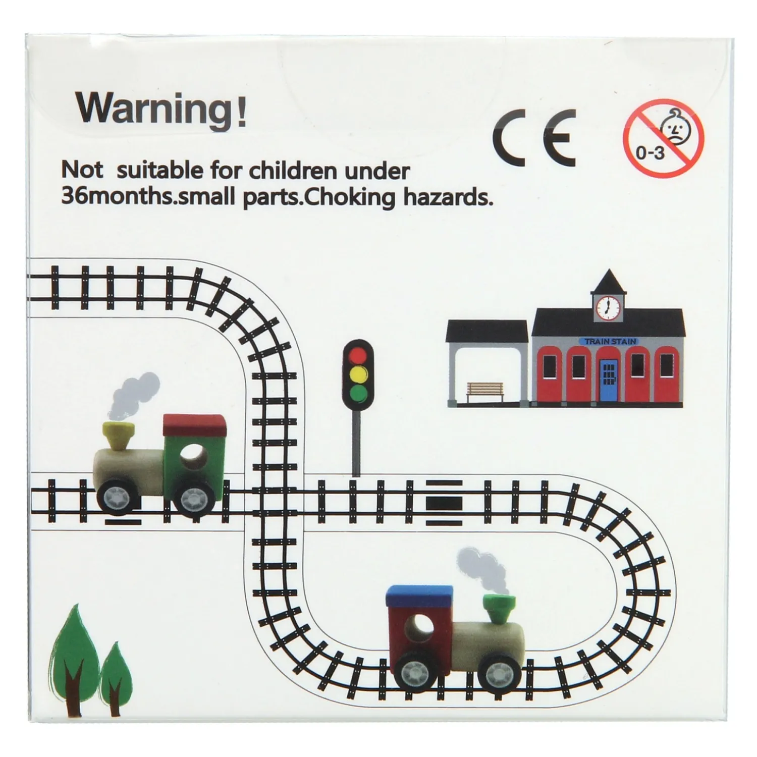 Houten Trein met Wegtape, 8mtr- Online