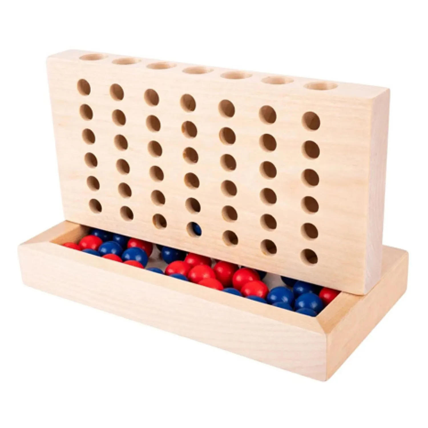 Houten Vier op een Rij-spel- Sale