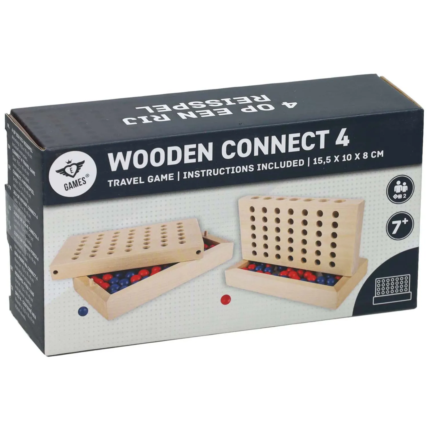 Houten Vier op een Rij-spel- Sale