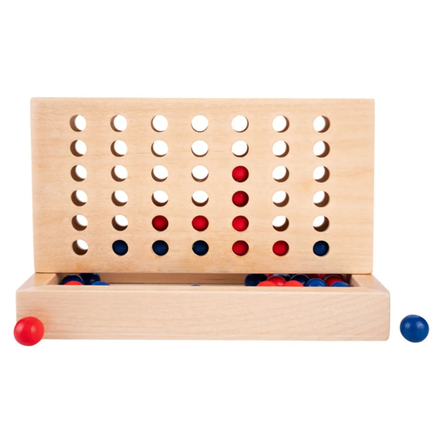 Houten Vier op een Rij-spel- Sale