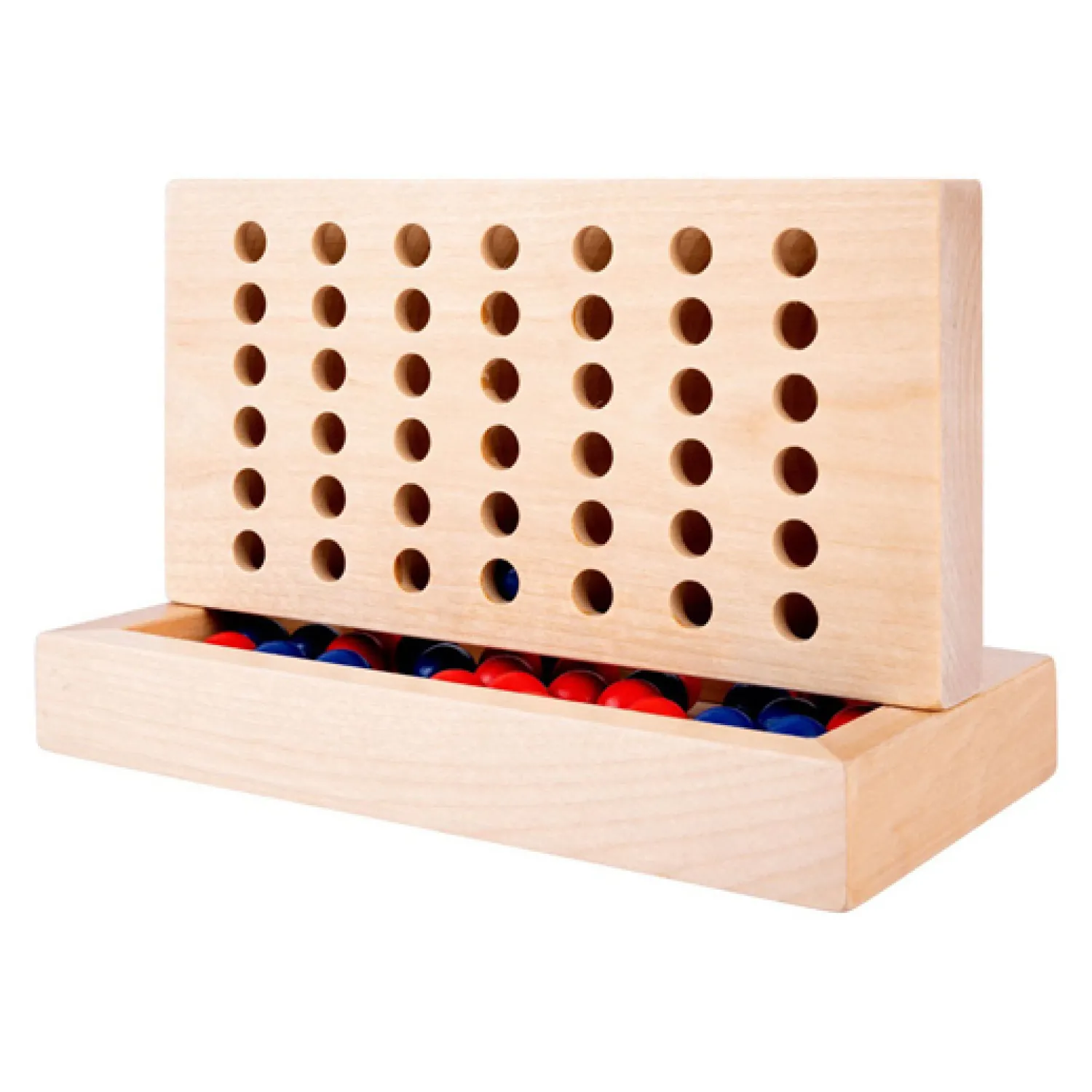 Houten Vier op een Rij-spel- Sale