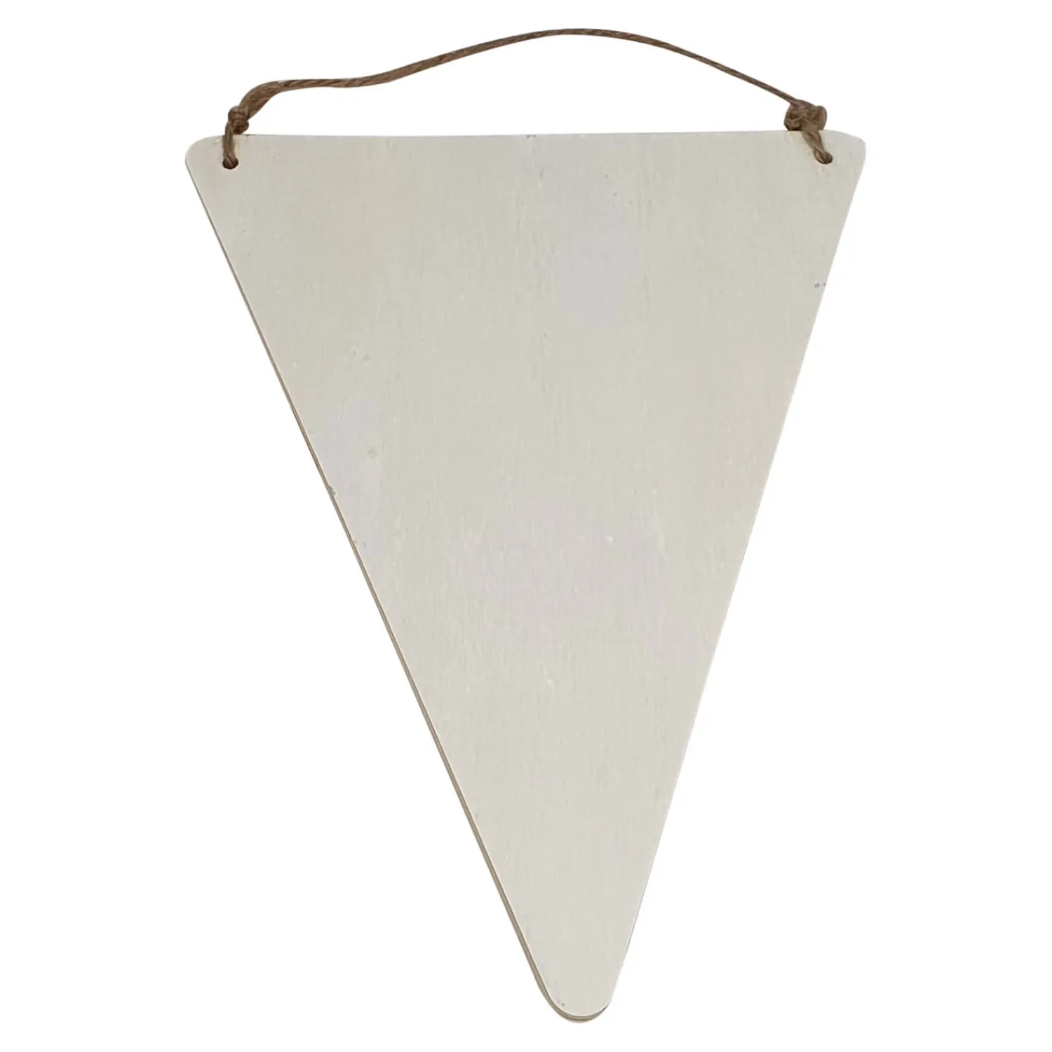 Playwood Houten Vlag Driehoek met Hanger, 19,5x15cm New