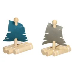 Houten Vlot met Zeil Hot