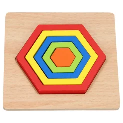 Houten Vormenpuzzel - Zeshoek- Sale