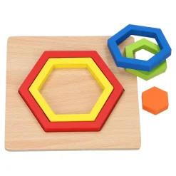 Houten Vormenpuzzel - Zeshoek- Sale