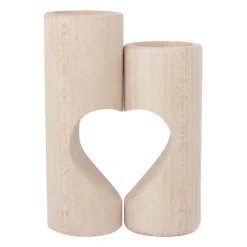 Houten Waxinelichthouder Hart, 2dlg.>Playwood Discount