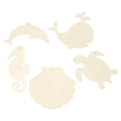 Creativ Company Houten Zeedieren met Ophangoog Outlet