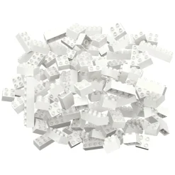 Bouwstenen Wit - 120dlg.-Hubelino Outlet