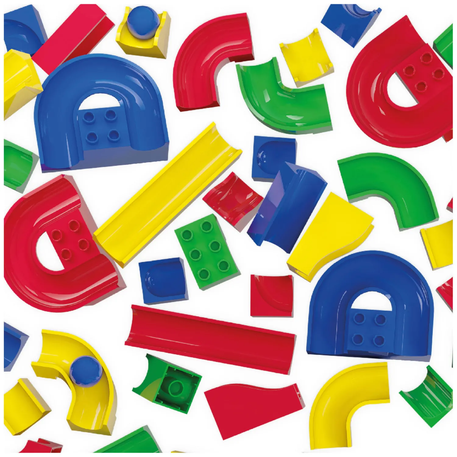 Knikkerbaan Baanelementen - 55dlg.>Hubelino