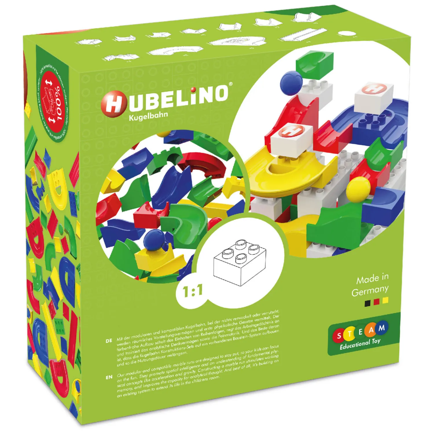 Knikkerbaan Baanelementen - 55dlg.>Hubelino