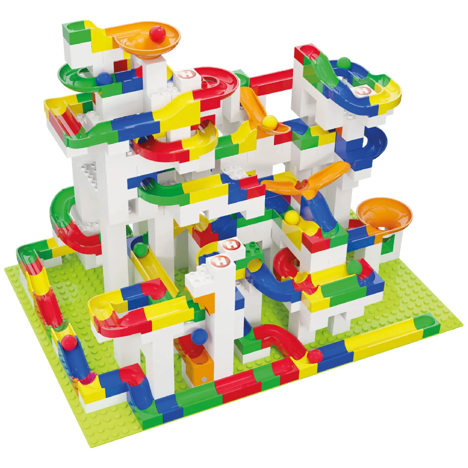 Hubelino Knikkerbaan Mega Bouwset, 585dlg. Outlet