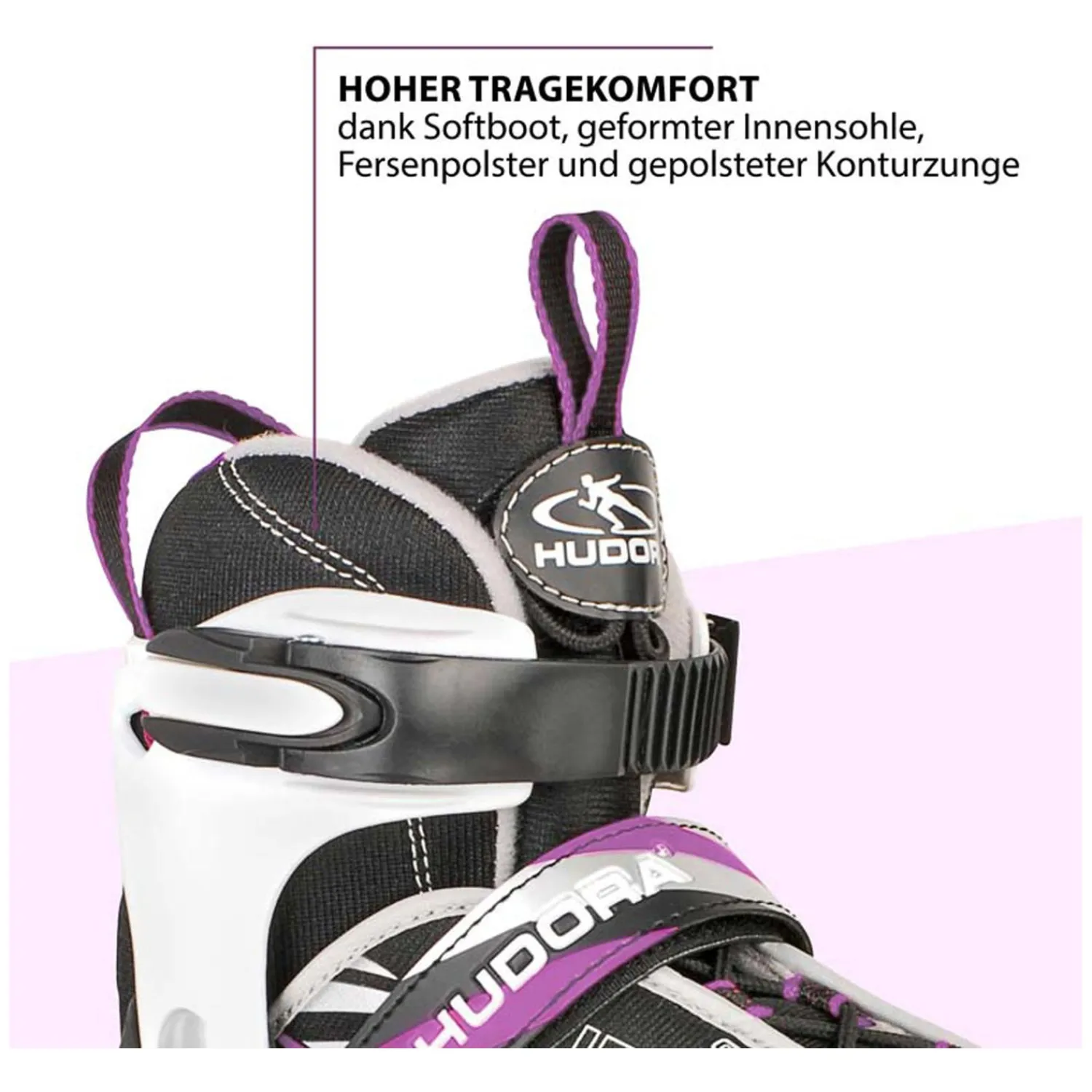 Kinder Skeelers Mia Paars, Maat 33-36-Hudora Discount