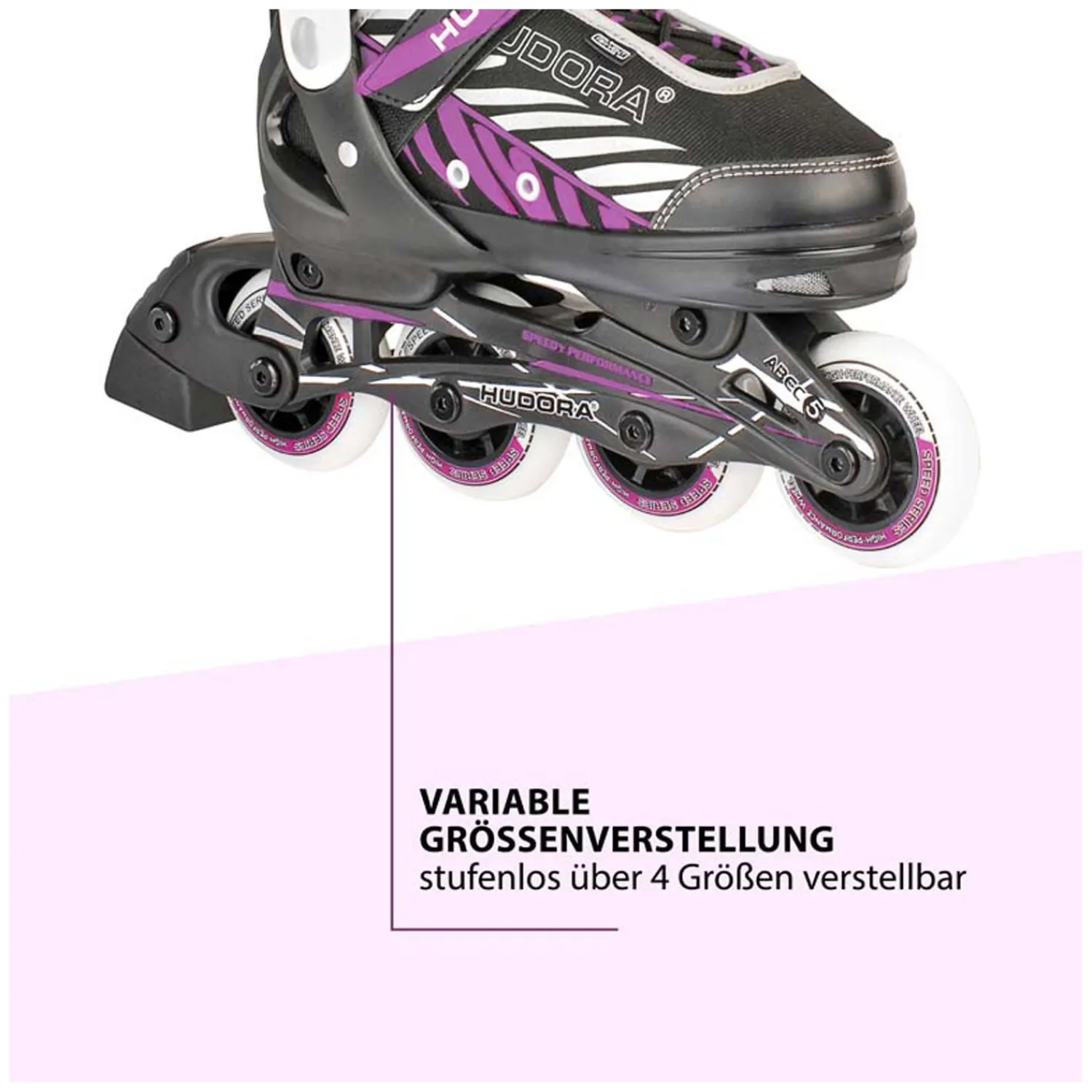 Kinder Skeelers Mia Paars, Maat 33-36-Hudora Discount