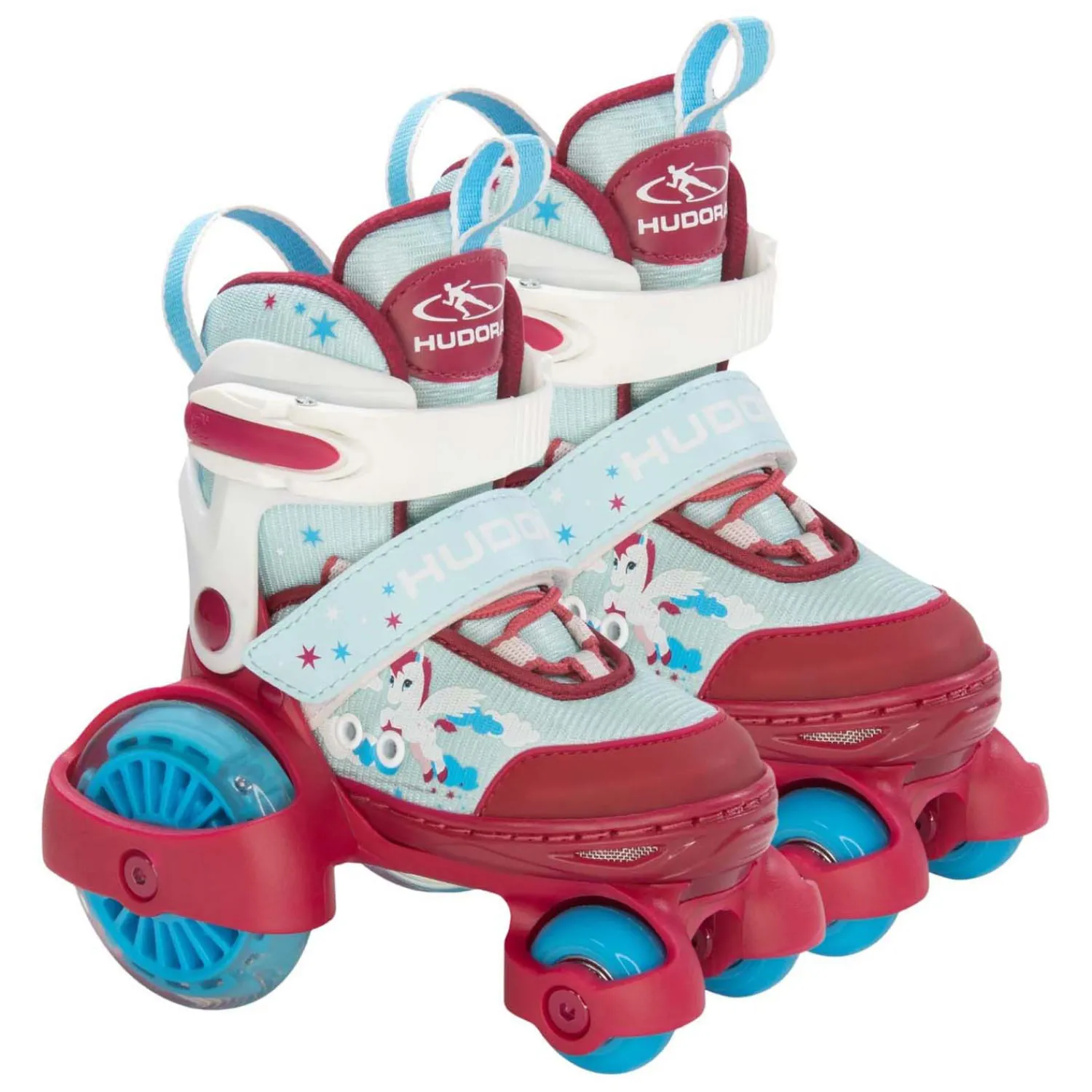Rolschaatsen My First Quad LED Eenhoorn, Maat 26-29>Hudora Discount