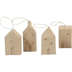 Huisjes van Papiermache, 4st.-Creativ Company Discount